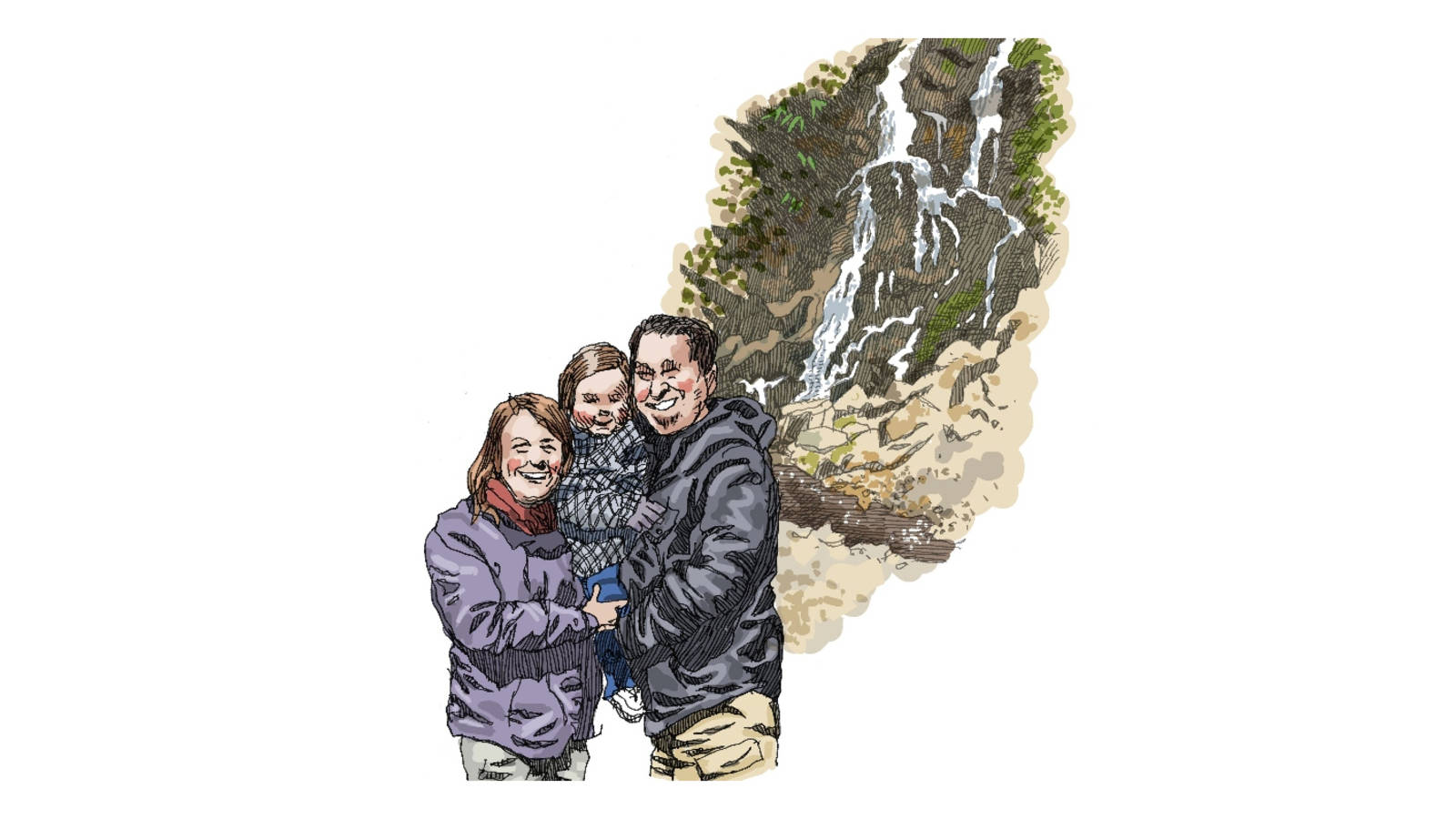<p>This family drove all the way from Minnesota just to see Cataract Falls. Okay, they were on their way to Atlanta, but they couldn't resist an opportunity to drive through Great Smoky Mountains National Park.</p>