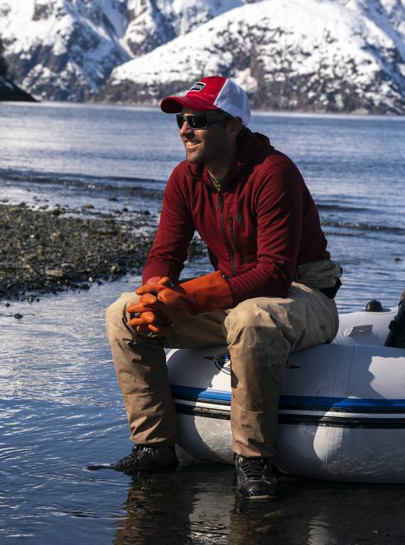 <p>Jacob Chaney enjoys another day in Kenai Fjords.</p>