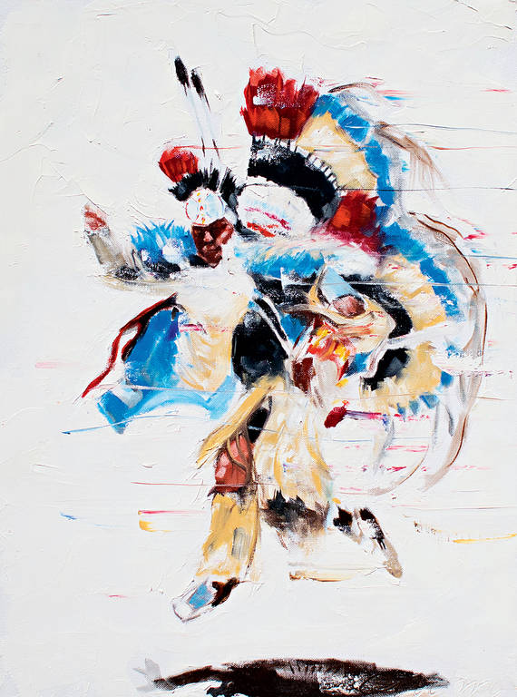 <p>“Supaman,” oil on canvas, 2018</p>