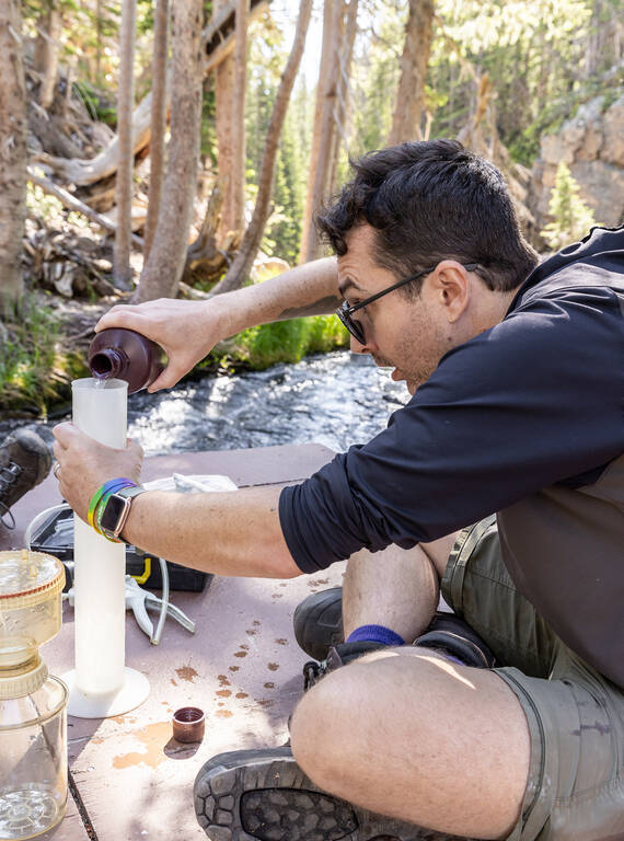 <p>Weinmann handles water samples collected in the watershed. Much of the data that was collected over the decades has not been analyzed yet, and Baron hopes to begin parsing through this trove of information once she hires a few data scientists.</p>